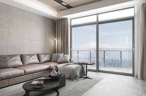 Porta scorrevole a soffietto in alluminio GDM105