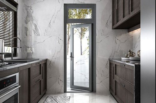 Porta a battente in alluminio con apertura verso l'esterno GDM65