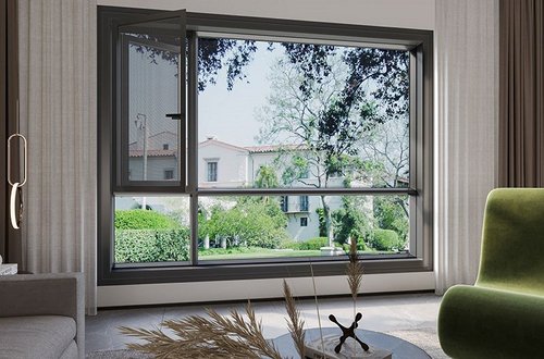Finestra a battente in alluminio con apertura verso l'esterno GD110C