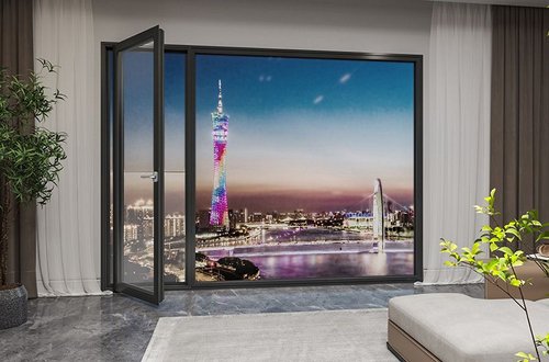 Finestra a ribalta in alluminio con apertura verso l'interno, GD73